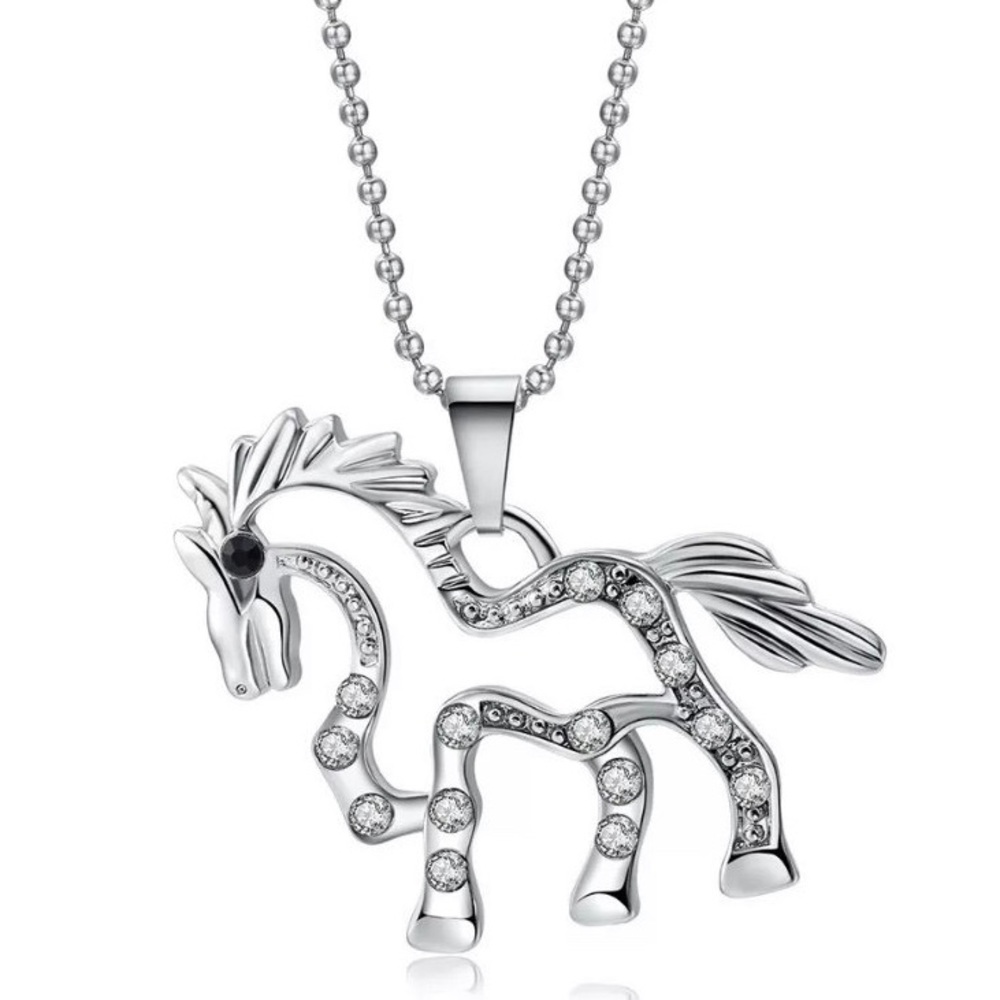 Women horse necklace 18"